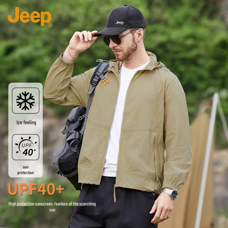JEEP Men s Lightweight Sun Protection Jacket M