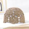 Fashion Flower Embroidery Hollow Crochet Knitted Hat French Retro Beanie Accessories