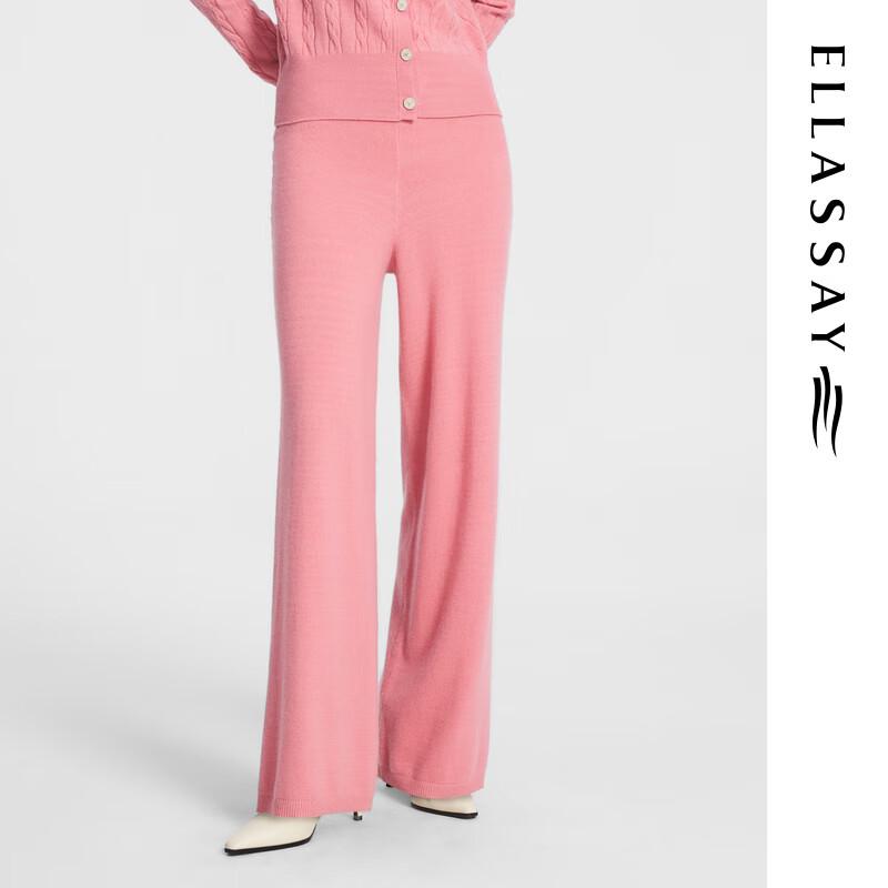 

ELLASSAY Women s Merino Wool Cashmere Ribbed Knit Lounge Pants M