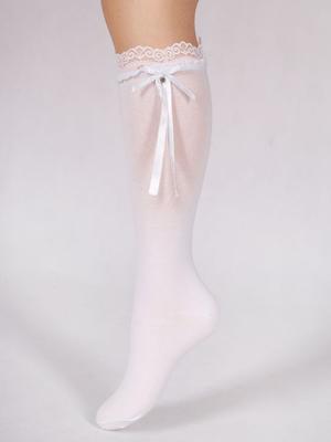 YOCLUB SKA-0163G Girl Knee High Socks With Bow 31-34 YOCLUB