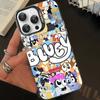 Cartoon Dog B-Blueys Phone Case For iPhone 16 15 14 13 12 11 Pro Max Matte Shockproof Back Anti Fall Matte Cover