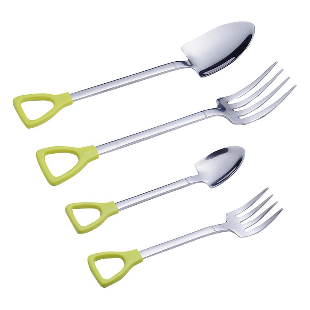 Buy Shovel Shaped Teaspoons Long Handle Stainless Steel Tableware