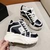 Fashion 10CM Women High Platform Sneakers New Autumn Breathable Chunky Dad Casual Shoes Thick Sole Trainers Leather Sneakers Woman