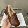 2025 New Lamb Wool Shoes Are Easy To Wear and Not Tired To Keep Your Feet Warm Loafers Pedal New Cotton Shoes Doudou Mother