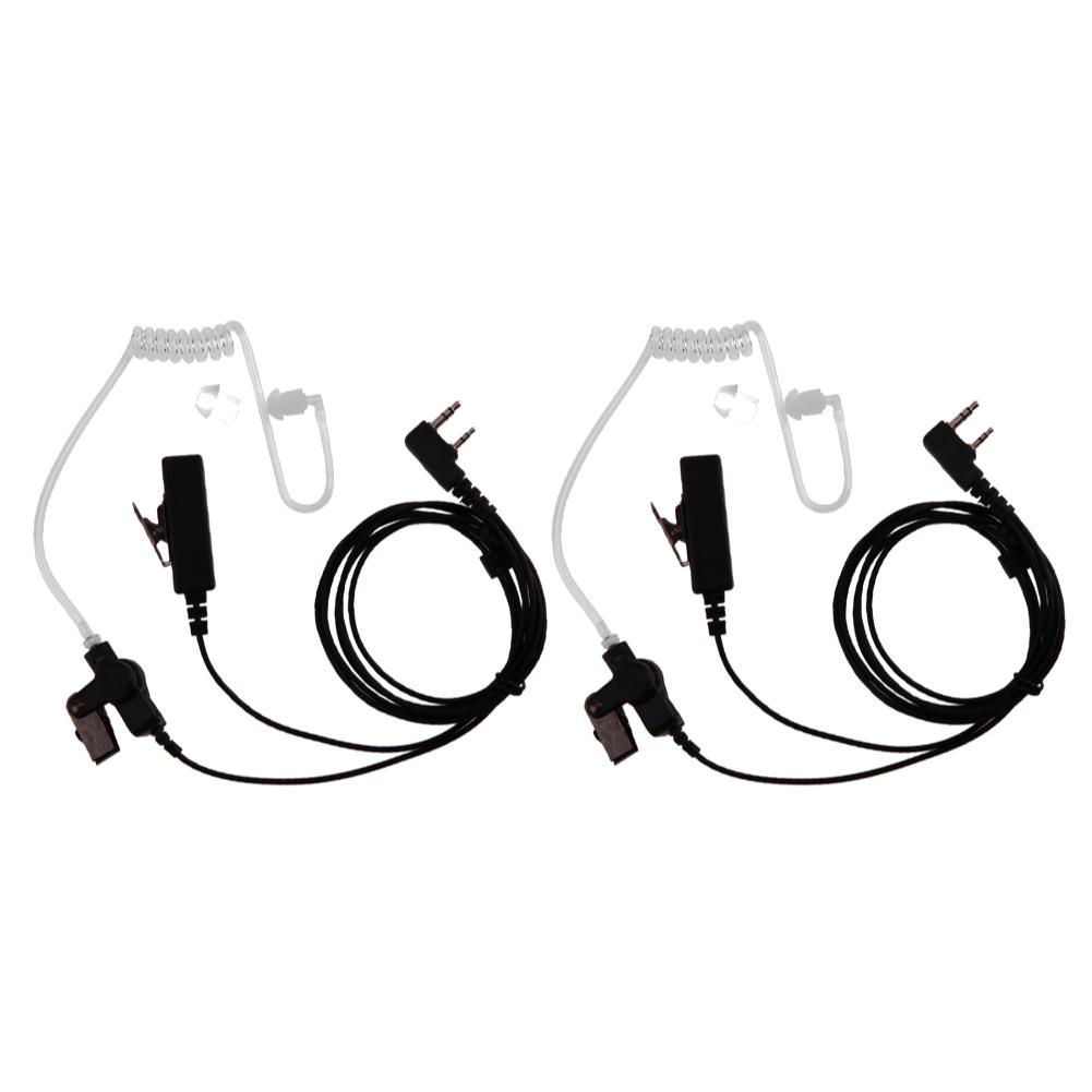 2 Pin Walkie-Talkie Headset Radio Earpiece with Acoustic Tube Air Tube Security Earphones with Ear for Android Radio Earpiece