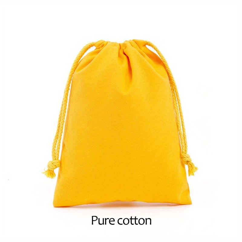 Cotton Drawstring Storage Bag White Canvas Bags for Candy Gift Package Pouch Reusable Home Sundries Organize Dustproof Sacks