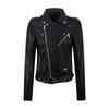 Women's Leather Jacket Women's Jacket Top Autumn and Winter PU Oblique Zipper Slim Fit Washed Motorcycle Leather Jacket