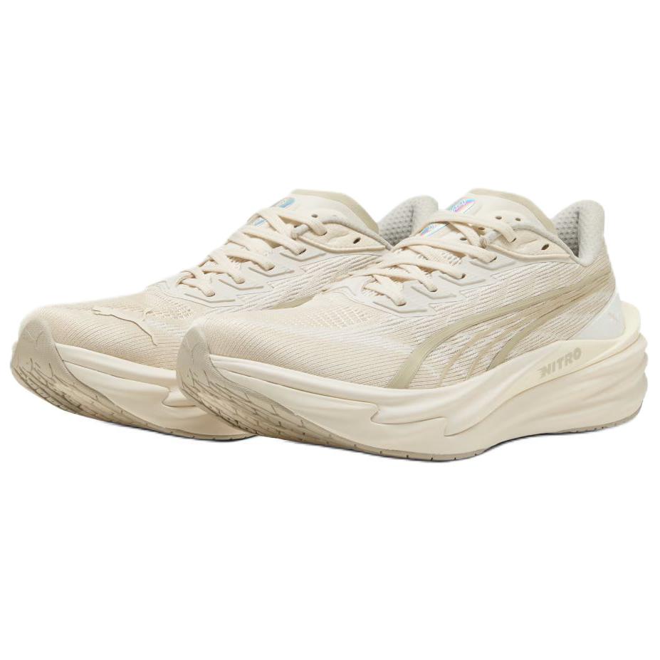 Puma Deviate Nitro 4 2E Comfortable Breathable Lightweight Running Shoes Men sneaker Beige 312123-14