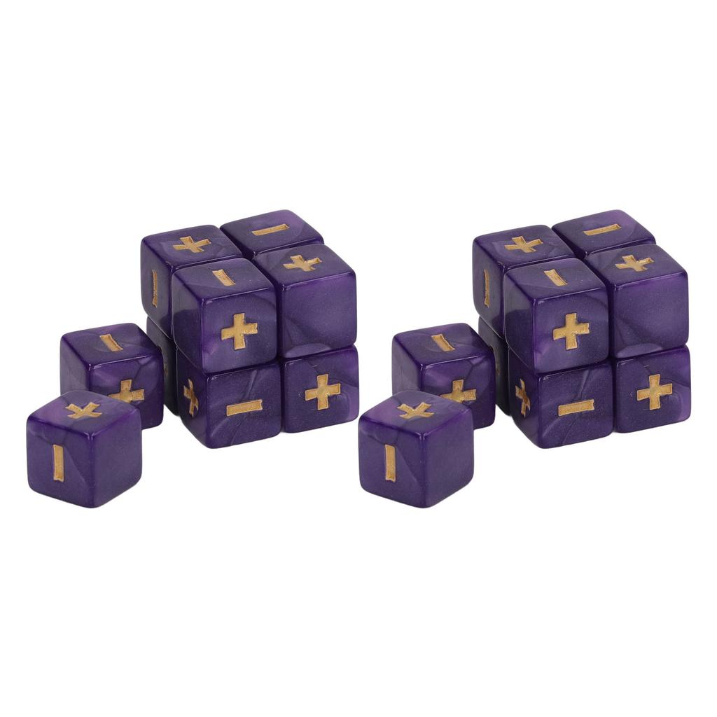 20Pcs 16mm Dice Set Math Operation Calculation Minus Sign Plus Toys for Kids Classroom Teaching