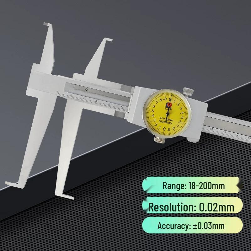 Guilin Guanglu High Precision Digital Caliper with Double Inner Groove, 24-150mm for Inner Diameter and Hole Measurement