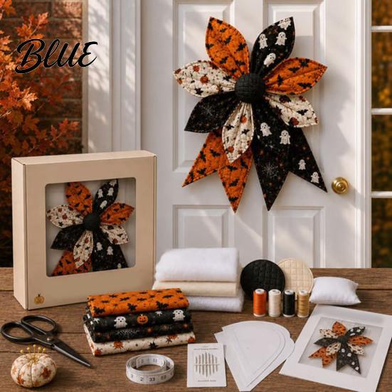 Kit de Couture pour la Fabrication d'Accessoires pour Cheveux Grand Nœud Patchwork Kit de Couture DIY Ensemble de Fournitures en Tissu Matériaux de Décoration faits à la Main Pack de Matériaux Décoratifs pour