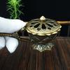 Handheld Lotus Incense Burner Brass Retro Hollow Lotus Incense Sandalwood Burner Table Decoration for Yoga Spa Mediation