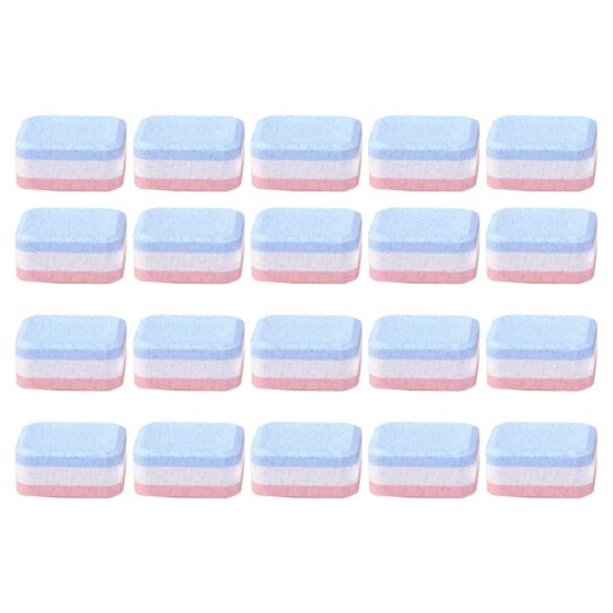 5/10/20Pcs Washing Machine Effervescent Tablet Deep Cleaning Blue White Red Three-color Washer Stubborn Dirt Remover Solid Deodorant Cleaner
