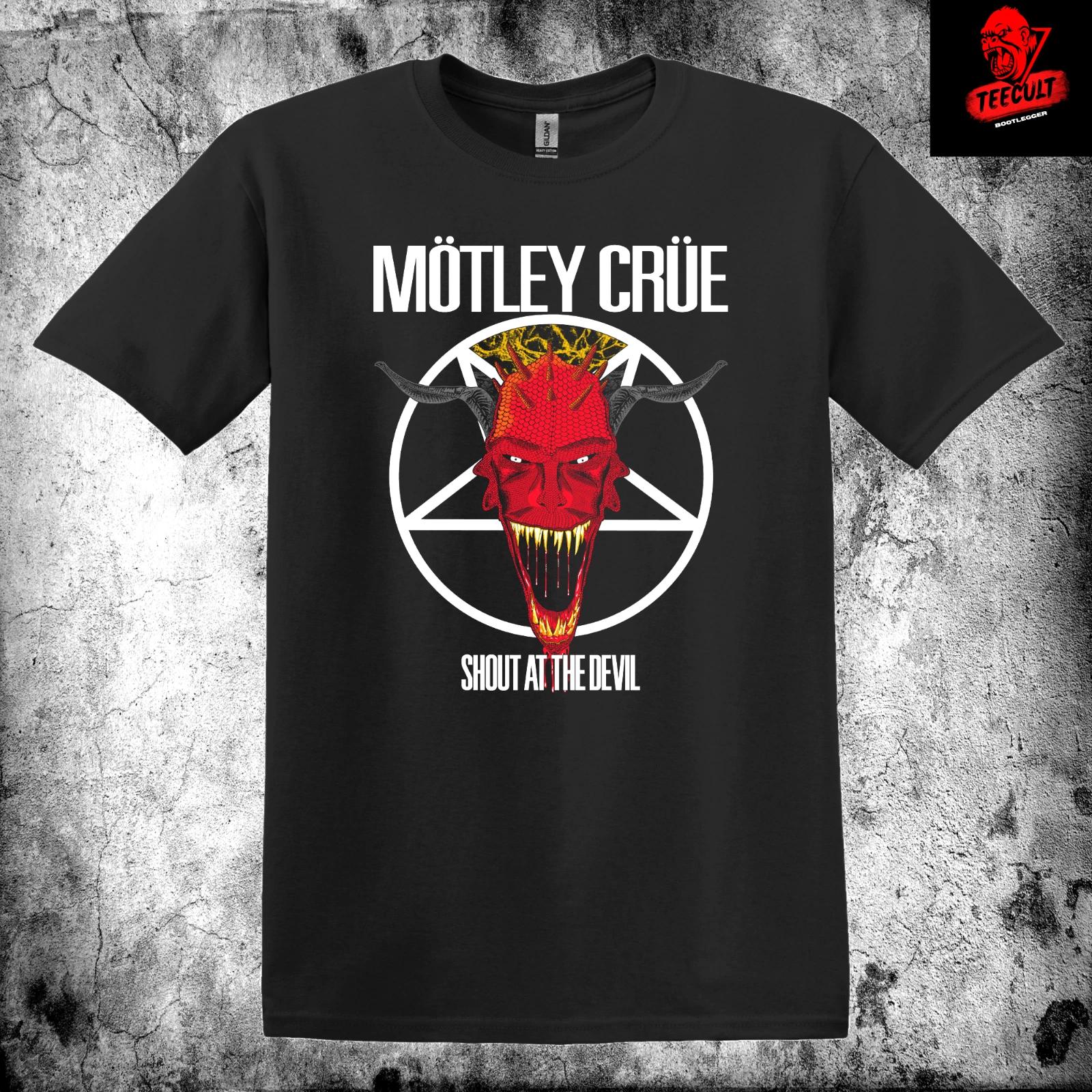 Men s and Women s T-shirts Motley Crue Shot at the Devil Unisex Premium Cotton M