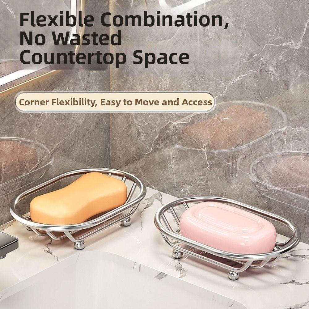 Anti-rust Metal Soap Dish Creative Soap Filter Rack Easy To Clean Soap Container  Home Decor