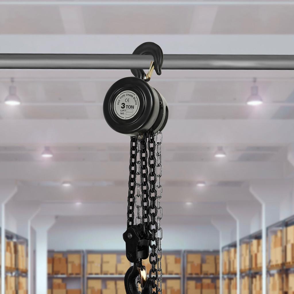 6614 Lb 3Ton Lever Block Chain Hoist Ratchet Come Along Puller 10FT Chian Lifter
