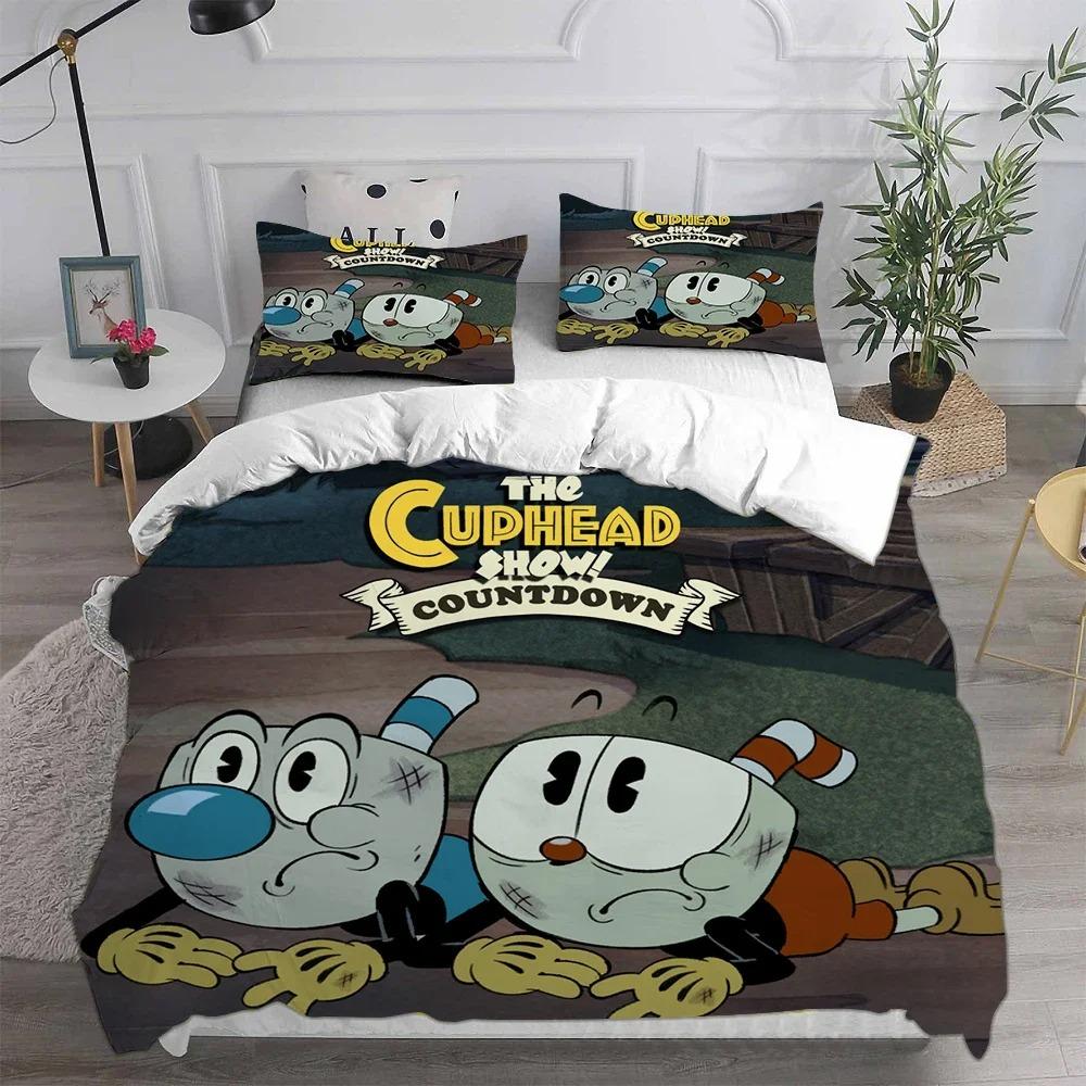 

3D Новый Домашний Текстиль Мультяшный Cuphead Комплекты Постельного Белья Одеяло Покрывало Пододеяльник Наволочки Комплекты Детский Взрослый Размер 70x133cm 2pcs