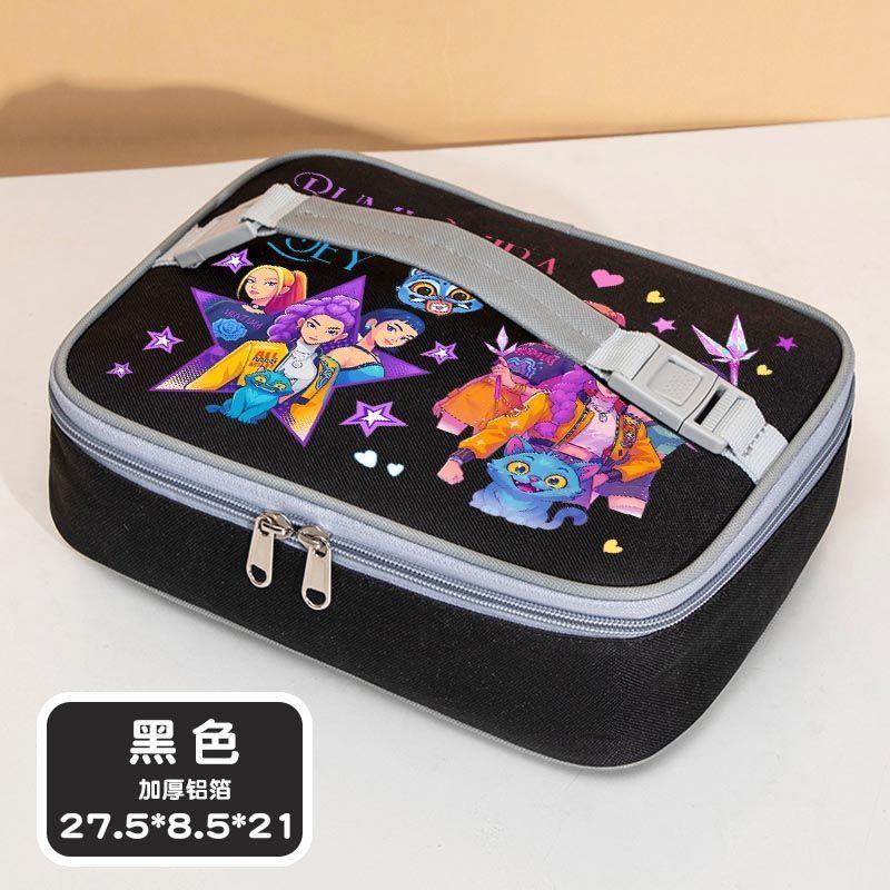 KPOP Hexenjagd Team Isolierte Tasche Kinder Lunchbox Tasche, Niedliche Isolierte Handheld Aluminiumfolie Tragbare Lunchbox