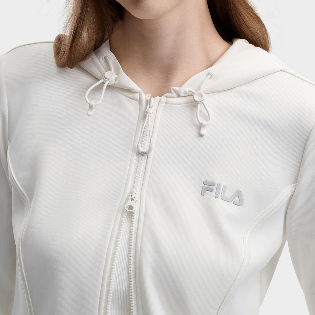 FILA Original Simple Fashion Classic Retro Sports Casual Versatile Comfortable Slim Short Hooded Knit Jacket Women jackets F11W629502FWT