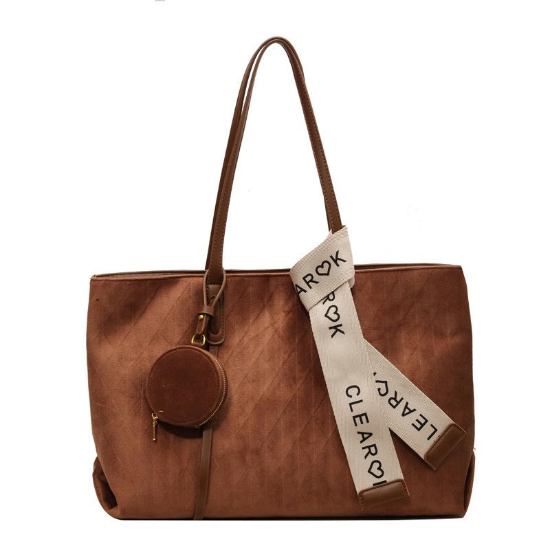 Retro bag women's large capacity 2025 new high-end versatile casual shoulder work tote bag