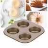 Non-Stick Coating Cupcake Baking Pan 4-Cavity Baking Mold Pan Durable Muffin Pan  Oven Baking