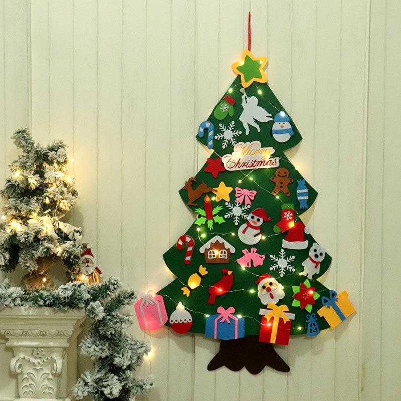 Christmas Decoration Children's Handmade Puzzle DIY Felt Cloth Christmas Tree, Pendant Gift Ornament