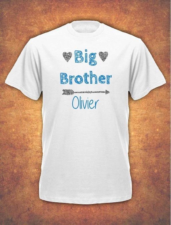 Personalised Big Brother Birthday Present Gift baby Children s T- Shirt kids 2XL