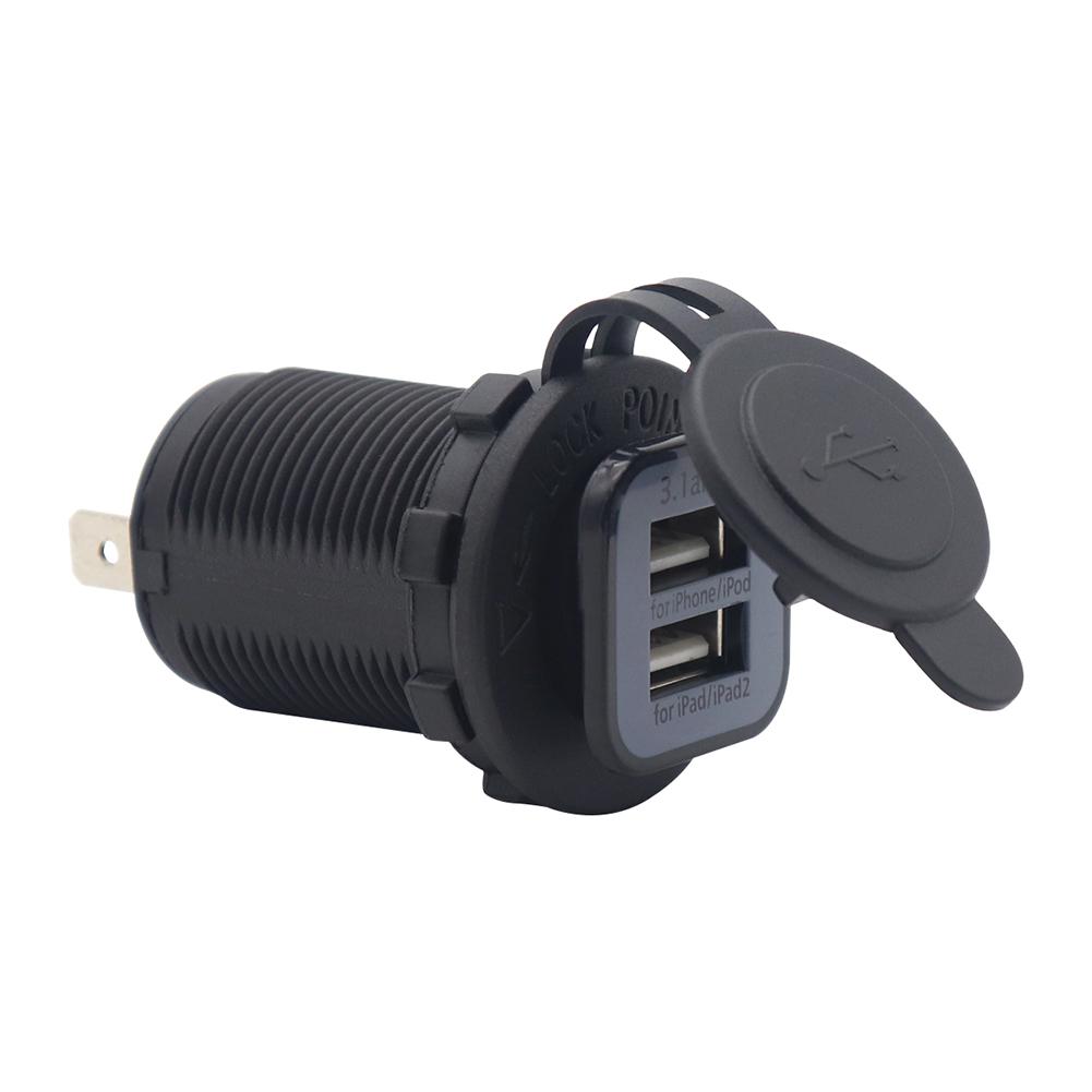 Priză pentru încărcător rapid USB dublu pentru motociclete Adaptor de încărcare USB universal Priză 2.1A Panou pentru telefon mobil Accesorii moto