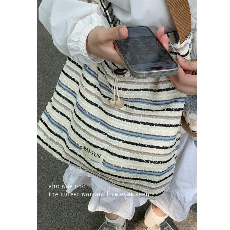 High-End Achseltasche, Einfache Gestreifte Tasche, Einzel-Schultertasche mit großem Fassungsvermögen