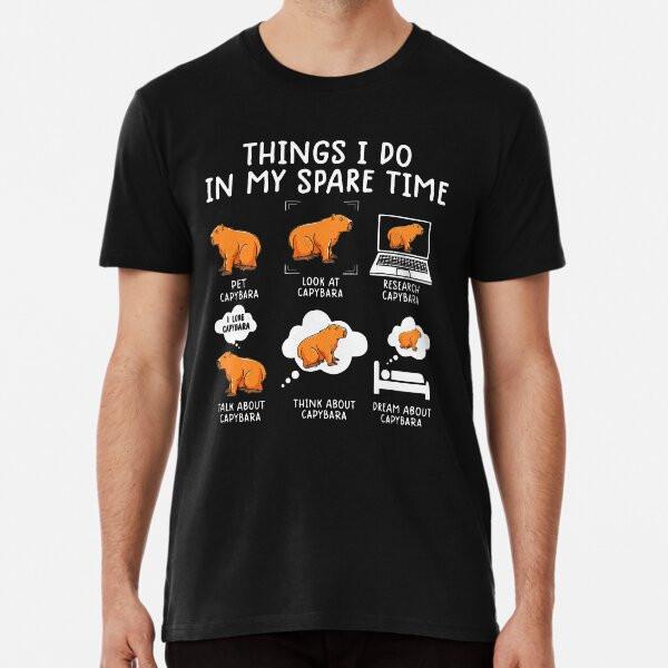 Capybaras Funny Capibara Rodent Things I Do T-Shirt S-5XL Best T-Shirt