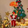 Święty Mikołaj Spadochron Lampki Świąteczne 8 Trybów Lampki Sznurowe z Pozami DIY Dekoracja Wewnętrzna Zewnętrzna do Domu Drzewka Podwórka Świąteczny Prezent