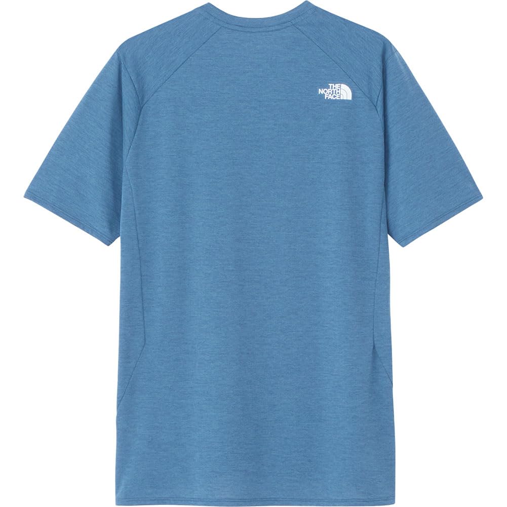 The North Face Short Sleeve GTD Melange Crew Grayish Size L Men's Jacket, Moisture-Wicking, Quick-Drying, Antibacterial, Odor-Resistant, Breathable,