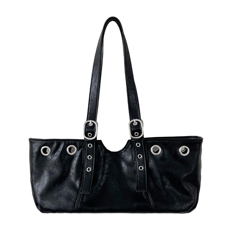 Neue Umhängetasche Damen Nischendesign trendige Leder Pendler Retro Tasche genietet Babes Lokomotiv Achseltasche Damen