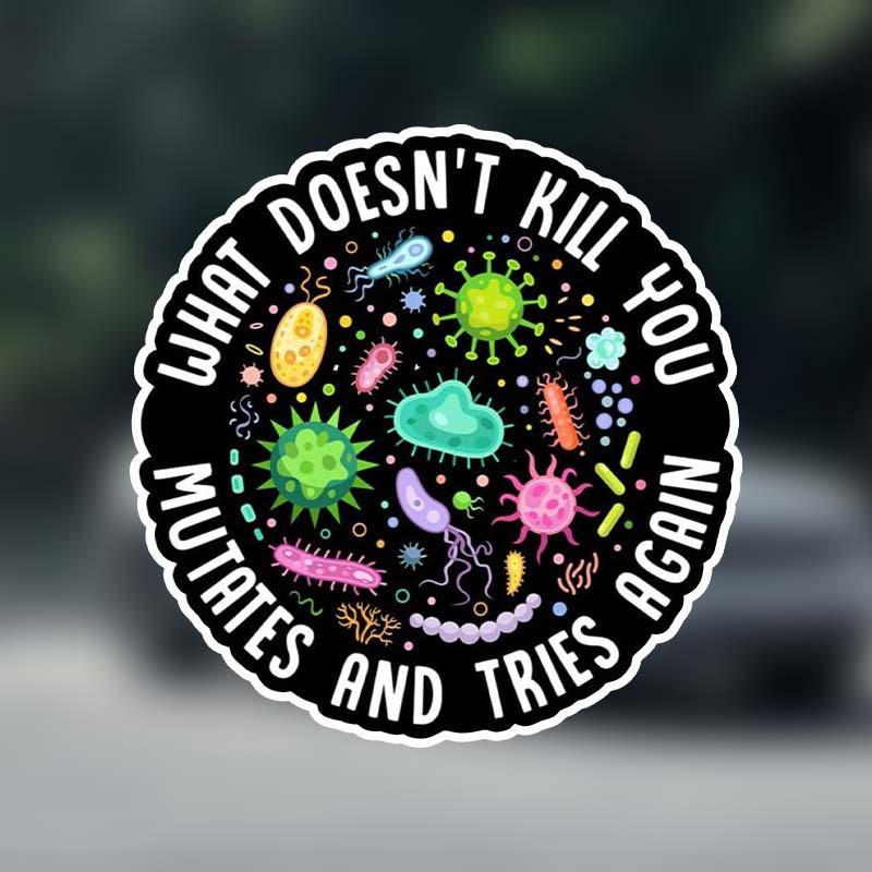 Funny Microbiologist Vinyl Stickers, Durable Lab Themed Decals for Laptop Water Bottle Car Window Lab Enthusiasts Decor