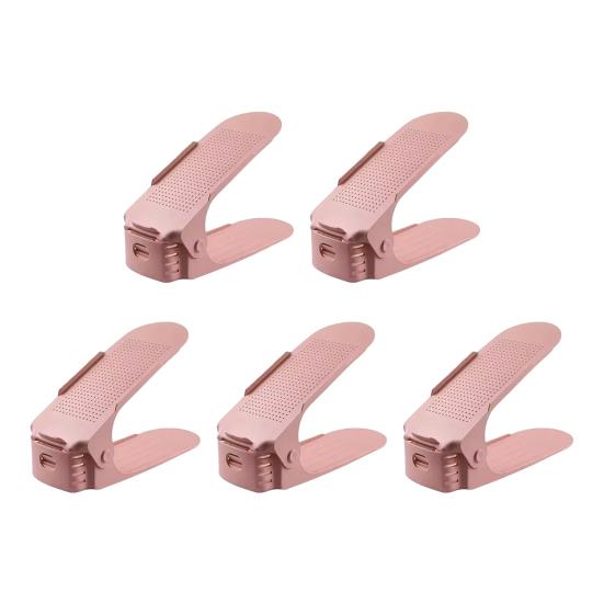 5Pcs Shoe Use Stacker Shoe Slots Adjustable Double-Layer Design Shoe Rack