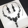 2pcs/set Shining Bridal Necklaces Earrings Elegant Necklace Earrings Set  Wedding