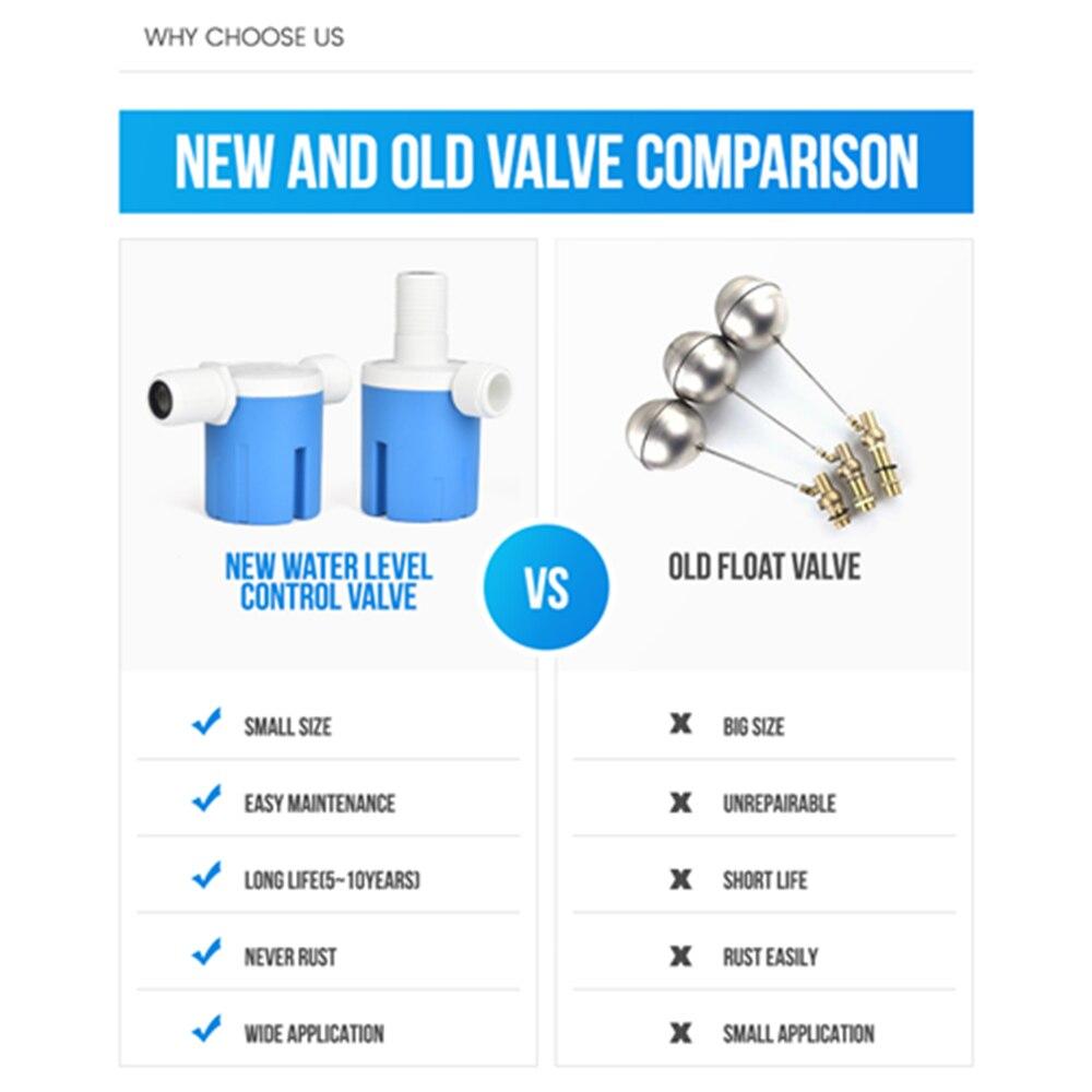 Practical Water Level Control Durable Replacement Full Automatic Float Valve Anti Corrosion Nylon Ball Valve