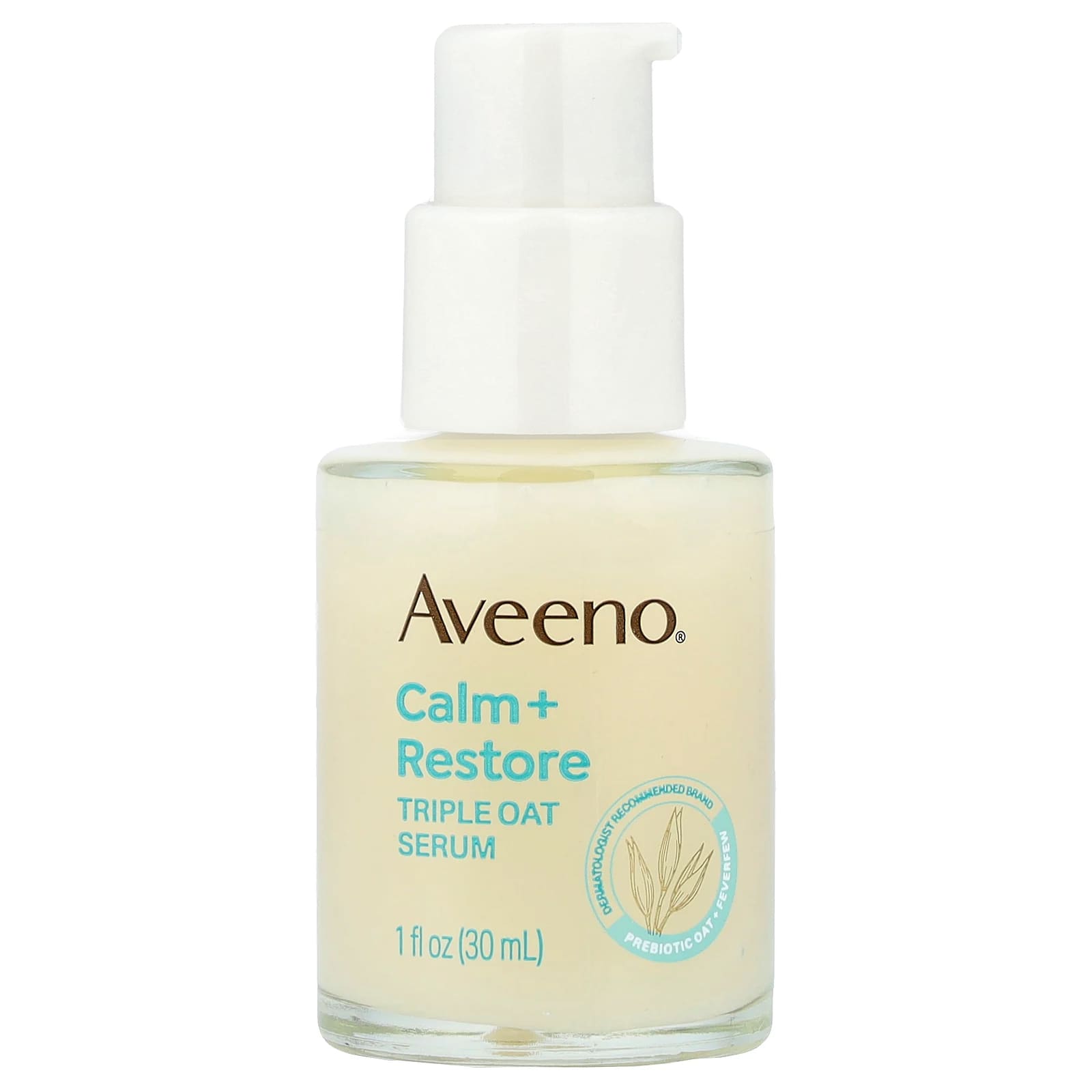 

Aveeno, Soothing + Recovering, Triple Oat Serum, Sensitive Skin, Fragrance-Free, 30ml (1 fl oz)