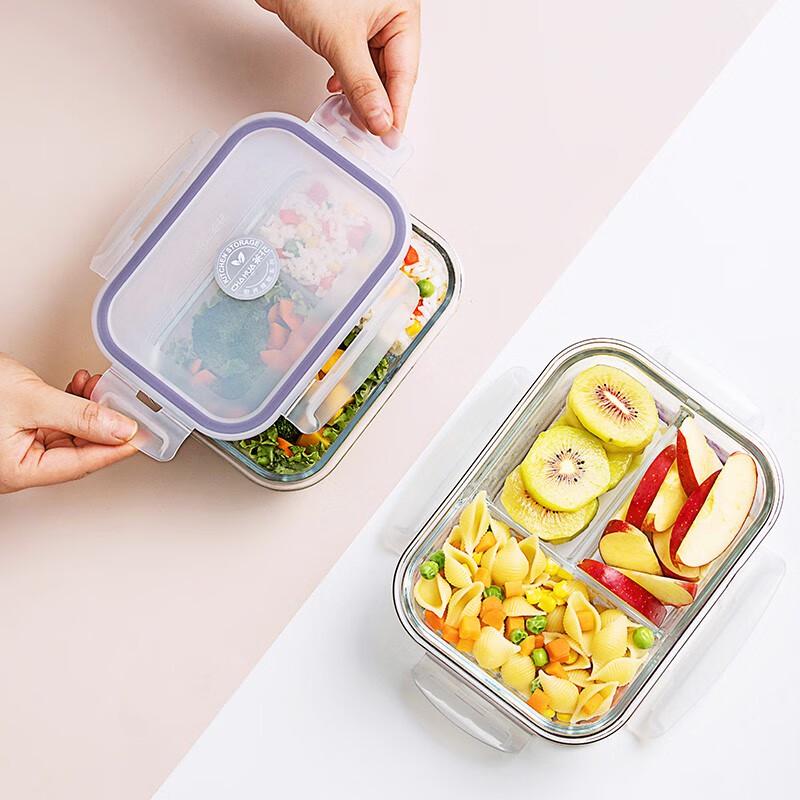 CHAHUA Szklane pudełko na lunch do mikrofalówki