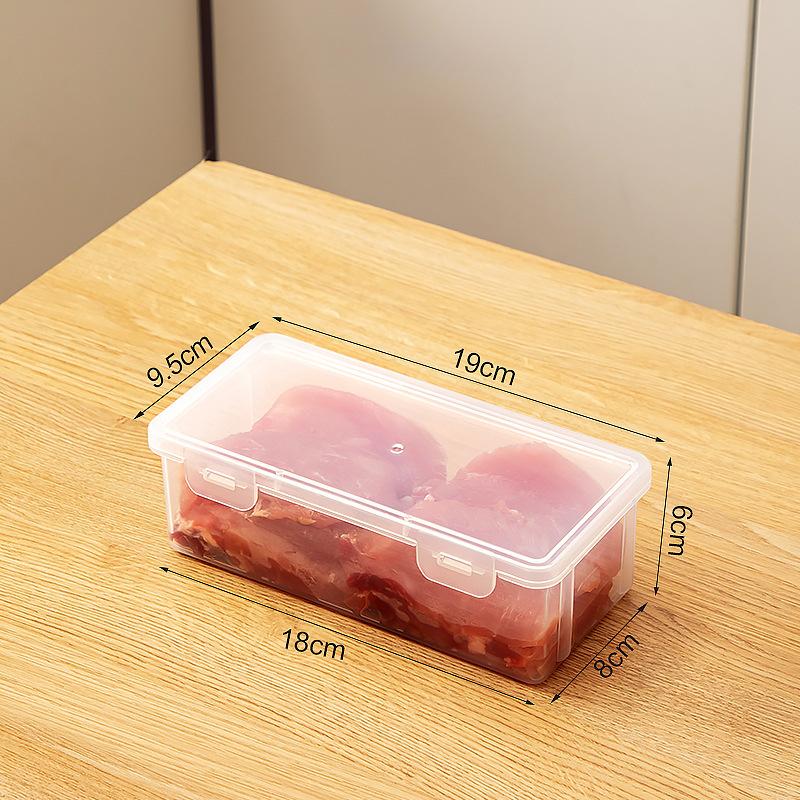 Refrigerator Storage Box with Lid Food Grade Transparent Frozing Meat Box Large Capacity Multi-function Vegetable Fruit Food Preservation Container
