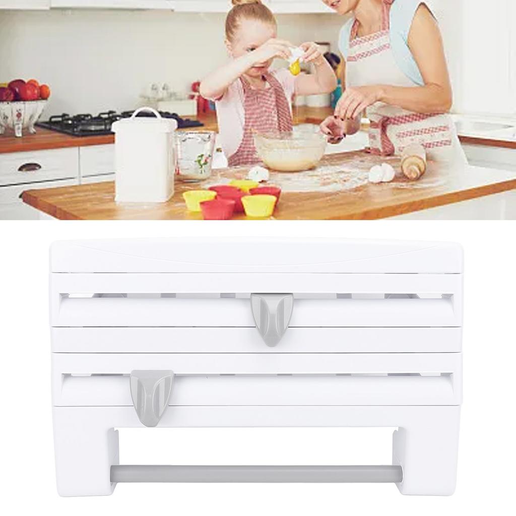 Kitchen Wrap Dispenser Wall Mounted Easy To Install Multipurpose Foil Dispenser for Home Use