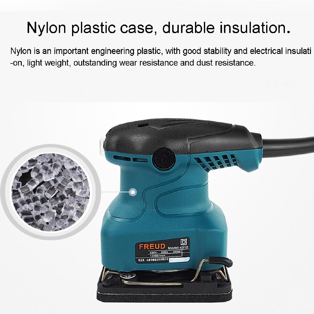 200W Wood Polisher Mechanical Furniture Wall Metal Polisher Grinding Machine Sandpapers Electric Orbital Sander Machine