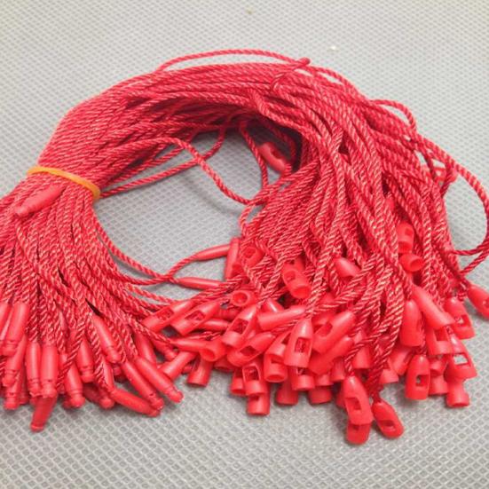 100Pcs Hang Tag Strings Firmly Tear-resistance Clothes Tag Ropes with Fastener Hook Daily Use