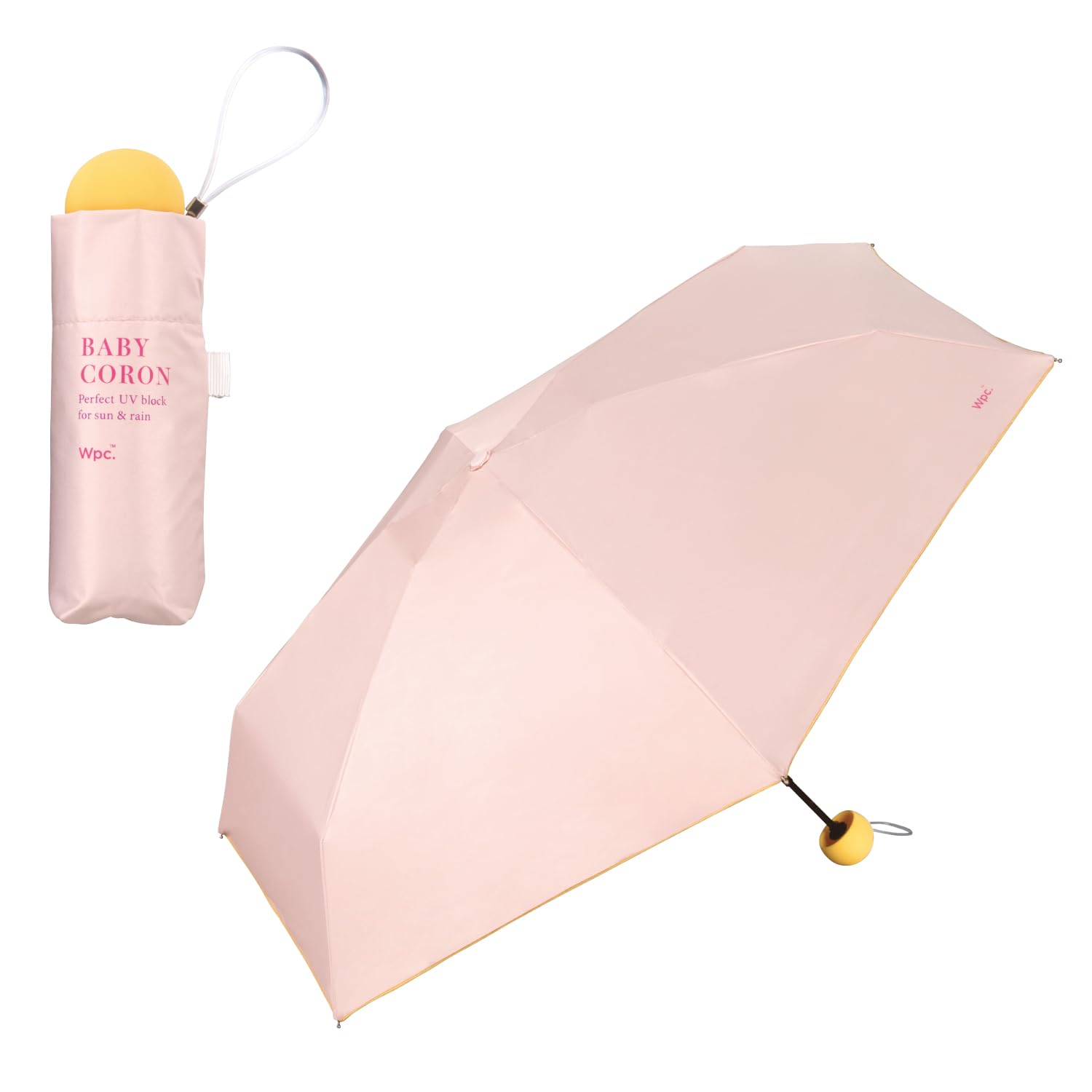 

Солнце Блэкаут Нежно-розовый Свет УФ Тепло Дождь или Легкий Складной Идеально для и и Красочный для Продукт [2025] Wpc. Зонт, Кёльн, Мини, (100% розовый