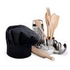 Chef's Hat Unisex Cotton Chef's Hat Kitchen Chef Hotel Restaurant Gastro Hats Adjustable For Men, Women, Cooking, Black - PJ