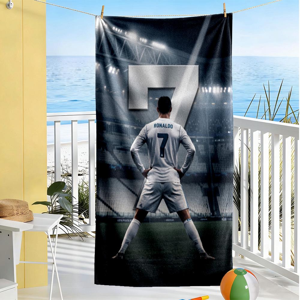 Ronaldo's Legacy Football Beach Towel Super Soft & Absorbent Comfortable Lightweight