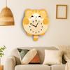Cat Shape Wall Clock Cartoon Digital Clock Cute Silent Clock  Kids Room