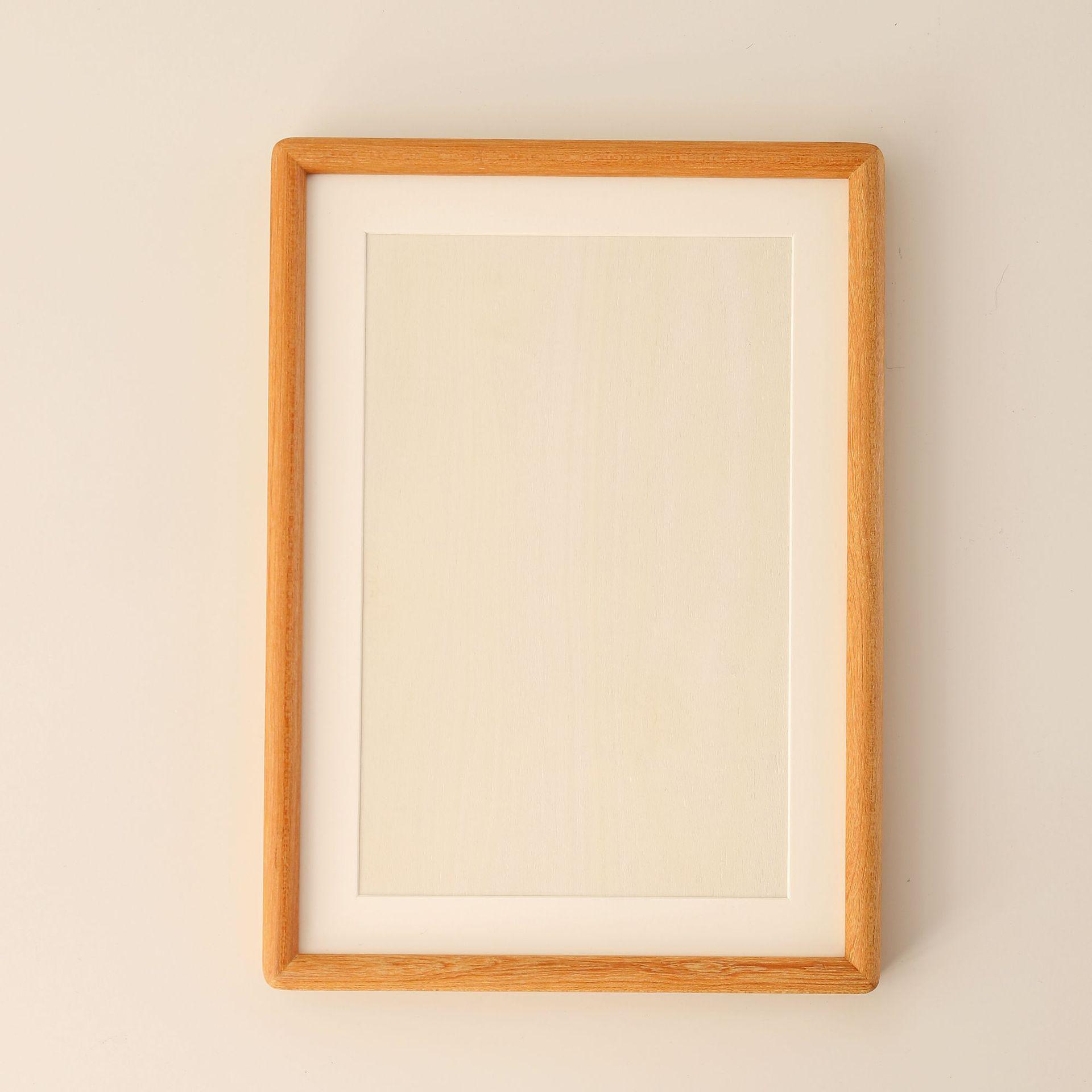 A3 Solid Wood Teak and Walnut Wall Photo Frame - Black, Portrait, Decorative Painting Frame A3 (inner diameter 29.7*42cm)