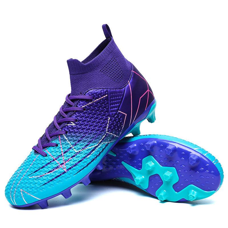 New High-top Football Shoes Spike Broken Nails Competition Training Shoes Boys and Girls Football Shoes