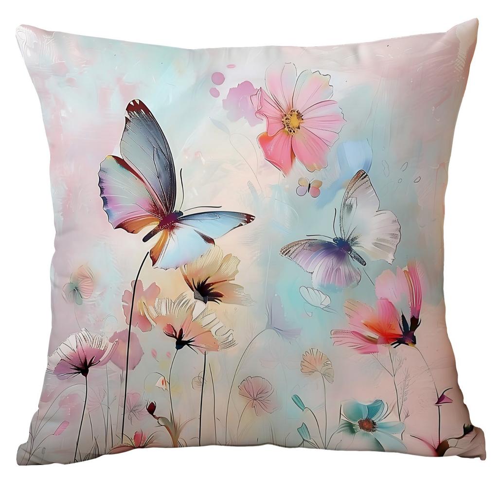 New Creative Butterfly Pillowcase Spring and Summer Dreamy Pillowcase Home Bedside Sofa Backrest Cover
